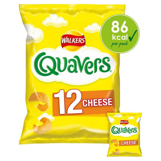Walkers Quavers Cheese Multipack Crisps Snacks 12x16g GOODS Sainsburys   