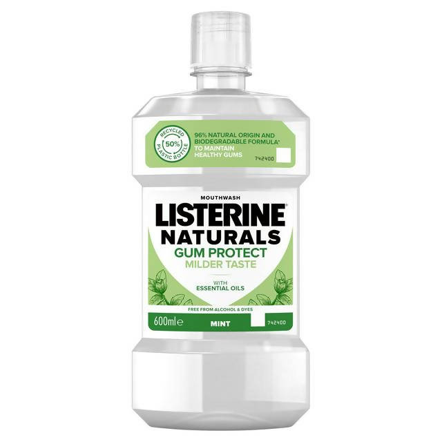 Listerine Naturals Gum Protect Mouthwash 600ml