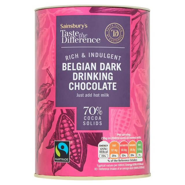 Sainsbury's Dark Hot Chocolate, Taste the Difference 280g