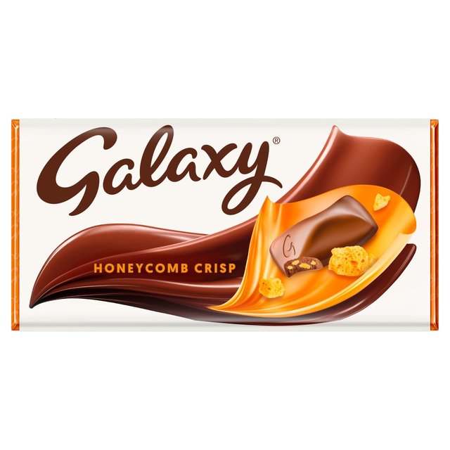 Galaxy Honeycomb Pieces & Milk Chocolate Block Bar Vegetarian Sweets M&S   