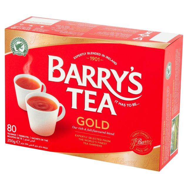 Barry's Tea Gold Blend Tea Bags Food Cupboard M&S gold  