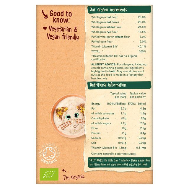 Organix Multigrain Organic Baby Porridge, 7 mths+