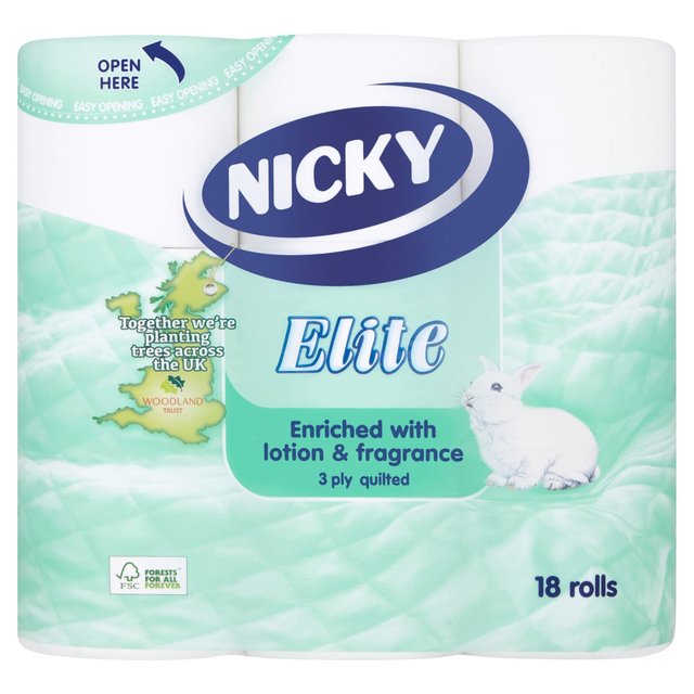 Nicky Elite 3 Ply Quilted Toilet Tissue