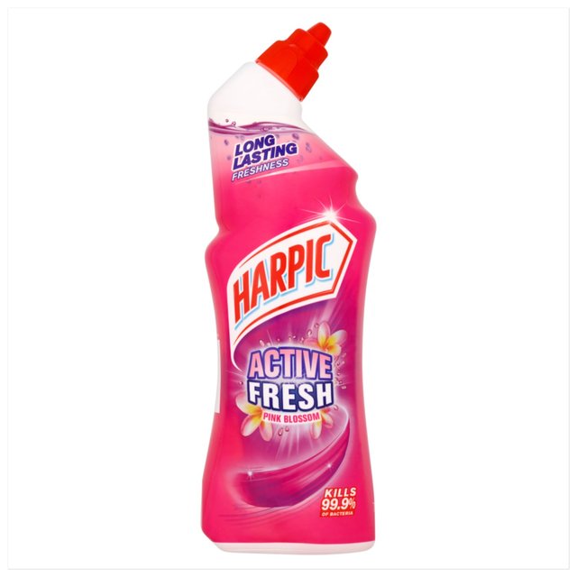 Harpic Active Fresh Pink Blossom Toilet Cleaner Gel Bathroom M&S   