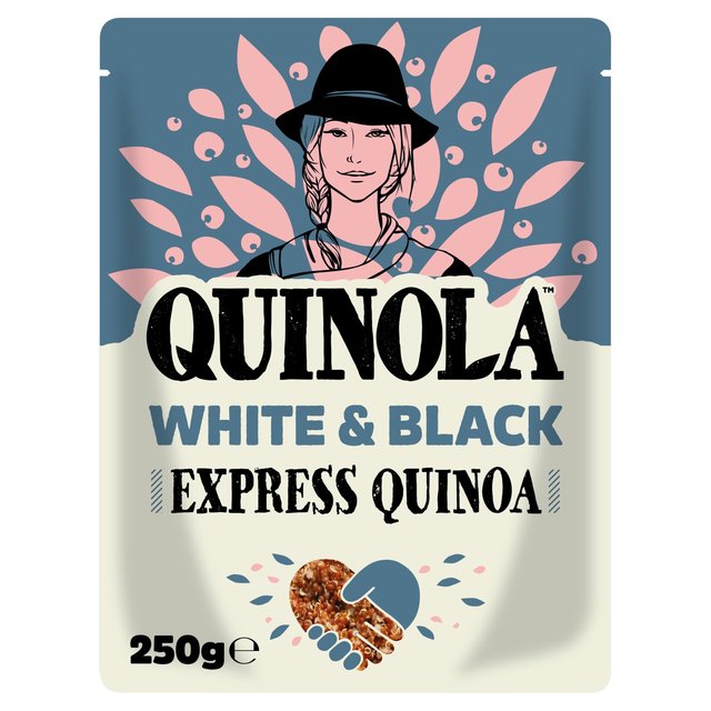 Quinola Organic Fairtrade White & Black Ready to Eat Quinoa