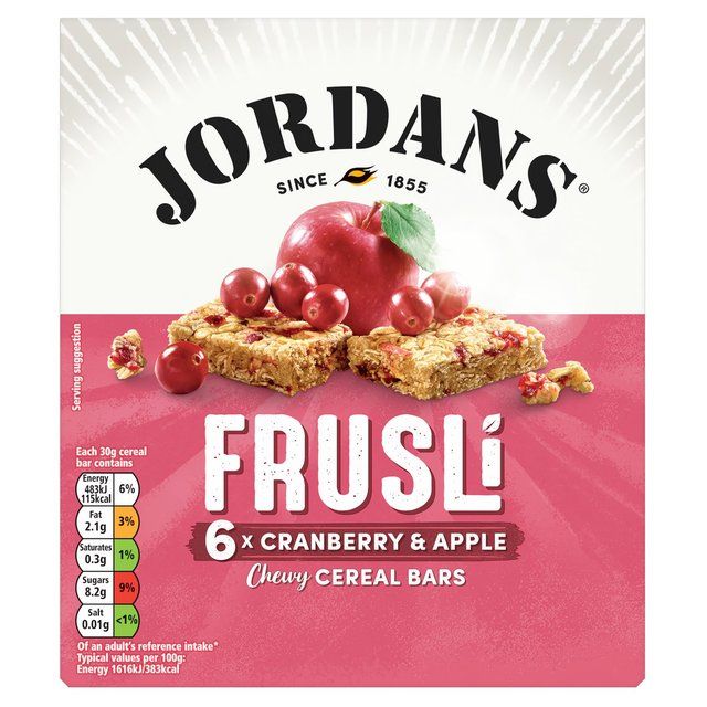 Jordans Cranberry & Apple Frusli Cereal Bars Cereals M&S Default Title  