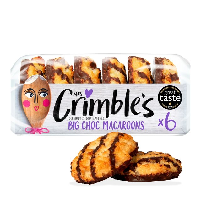 Mrs Crimble's Gluten Free 6 Large Chocolate Macaroons Food Cupboard M&S Title  