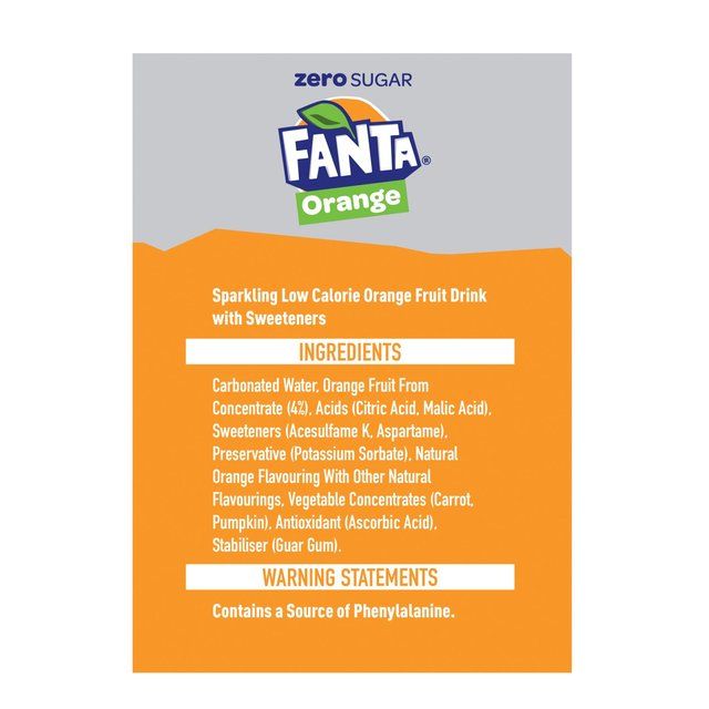 Fanta Zero Orange SOFT DRINKS, TEA & COFFEE M&S   