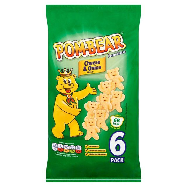 Pom-Bear Cheese & Onion Multipack Crisps Free from M&S   