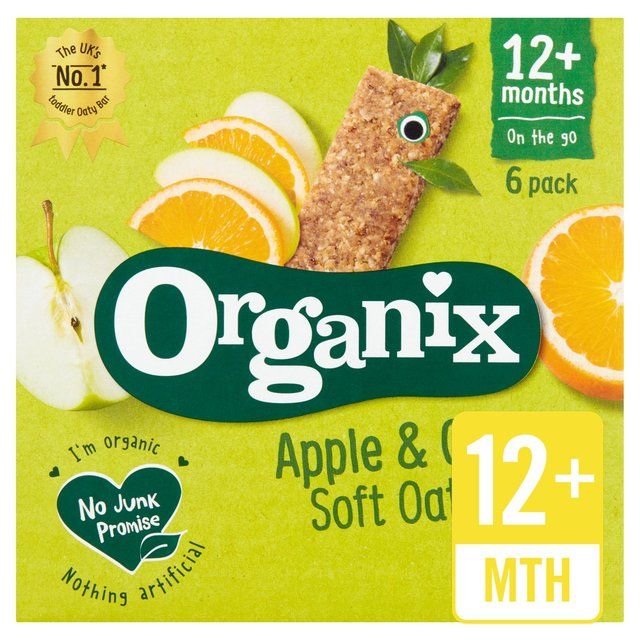 Organix Apple & Orange Organic Soft Oaty Bars, 12 mths+ Multipack Food Cupboard M&S Default Title  