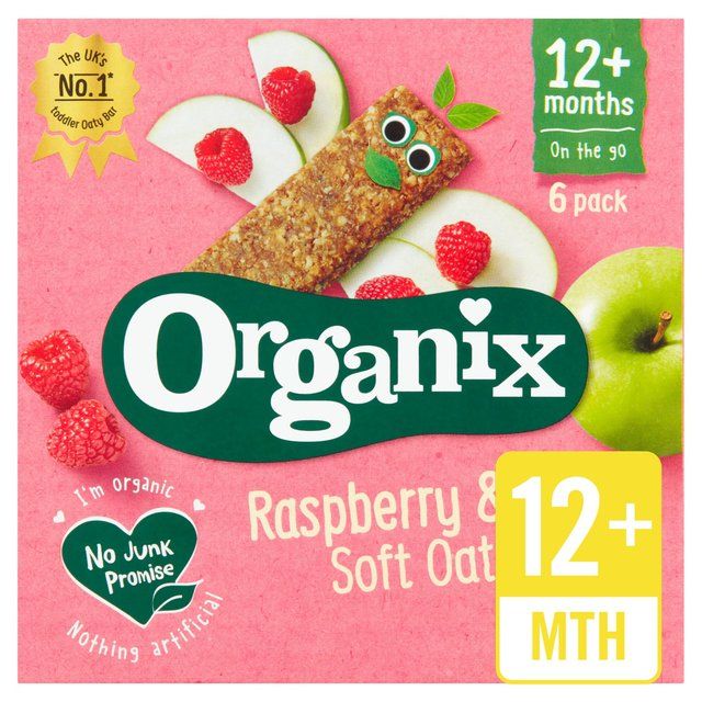 Organix Raspberry & Apple Organic Soft Oaty Bars, 12 mths+ Multipack Food Cupboard M&S Default Title  