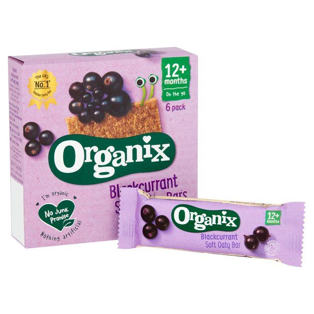 Organix Blackcurrant Organic Soft Oaty Bars, 12 mths+ Multipack