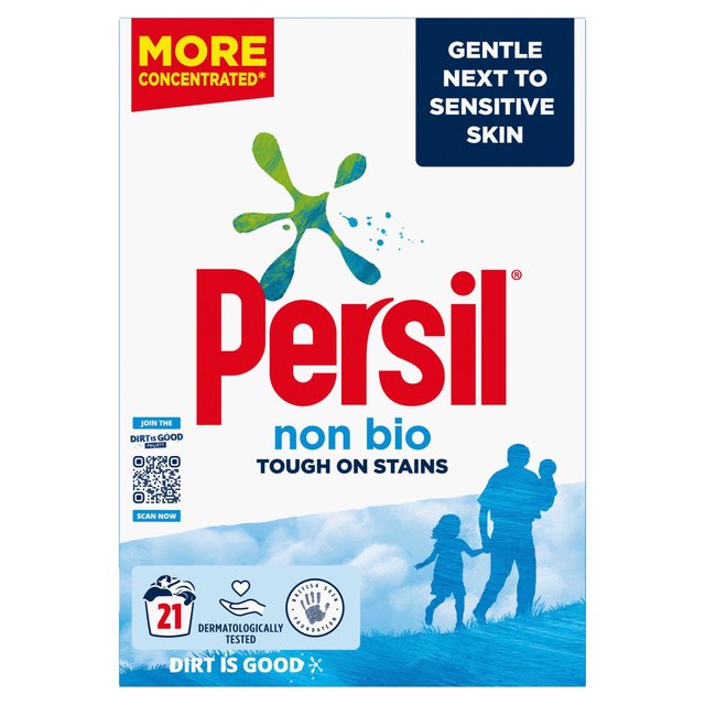 Persil Fabric Cleaning Washing Powder Non Bio 21 Wash