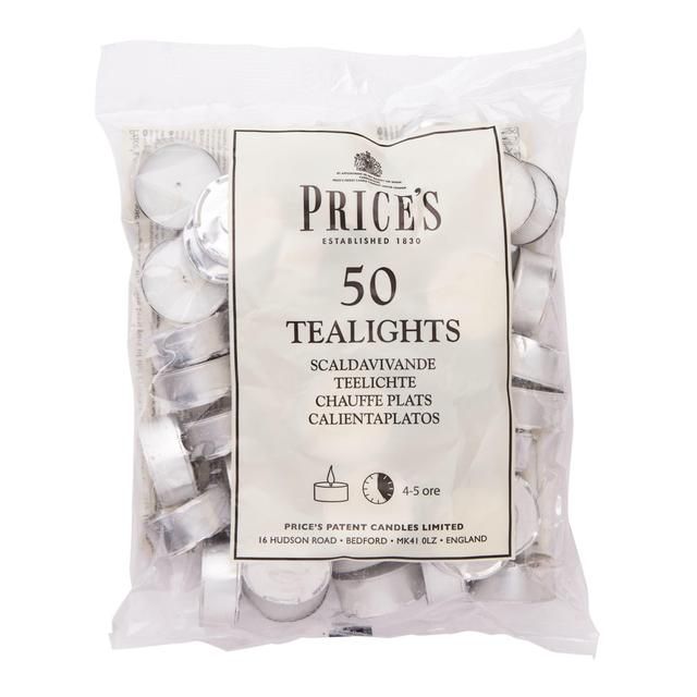 Price's White Tealights General Household M&S   