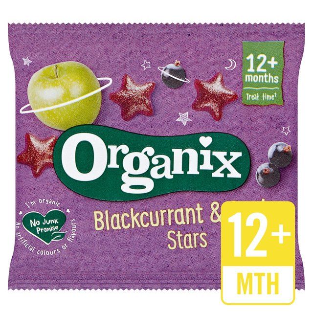 Organix Blackcurrent & Apple Organic Stars, 12 mths+ Multipack