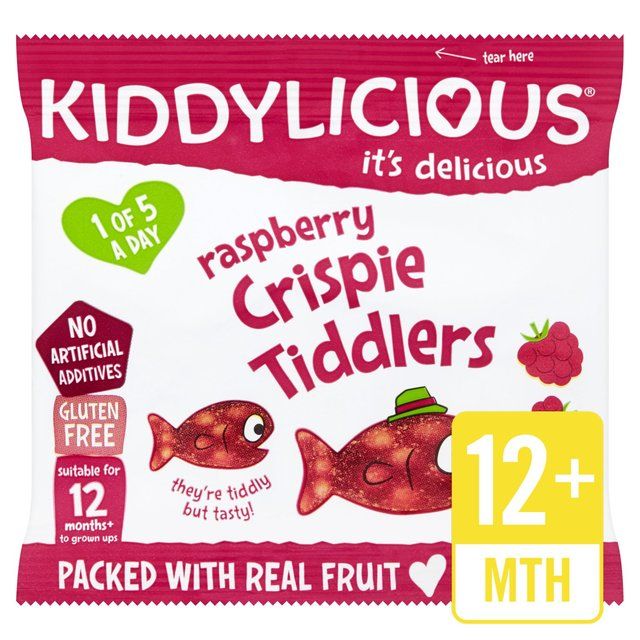 Kiddylicious Raspberry Crispy Tiddlers, 12 mths+ Crisps, Nuts & Snacking Fruit M&S   