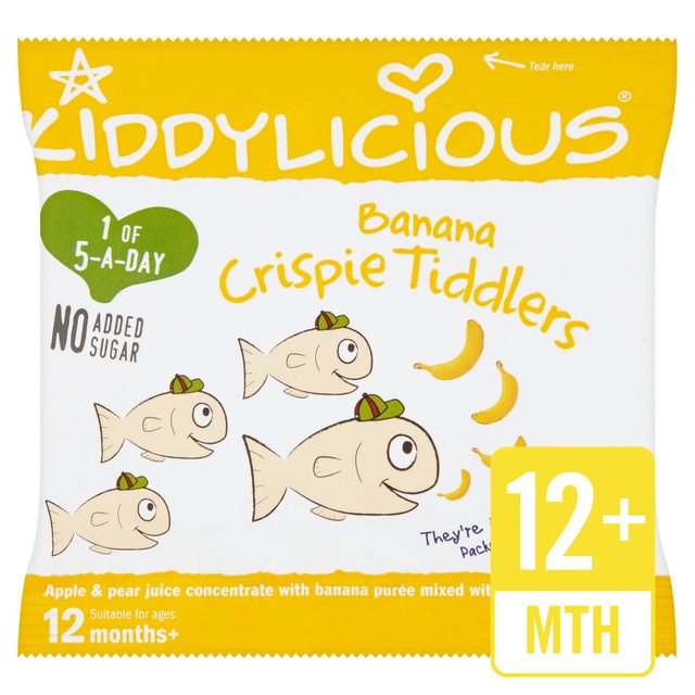 Kiddylicious Banana Crispy Tiddlers, 12 mths+ Crisps, Nuts & Snacking Fruit M&S Default Title  