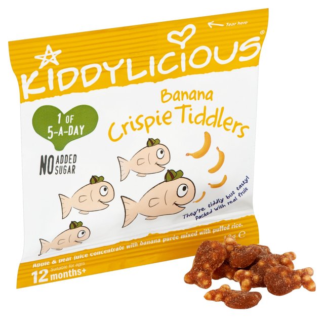 Kiddylicious Banana Crispy Tiddlers, 12 mths+ Crisps, Nuts & Snacking Fruit M&S   