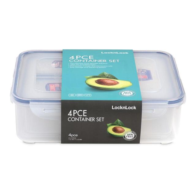 Lock & Lock Air Tight Rectangular Container Set Tableware & Kitchen Accessories M&S   