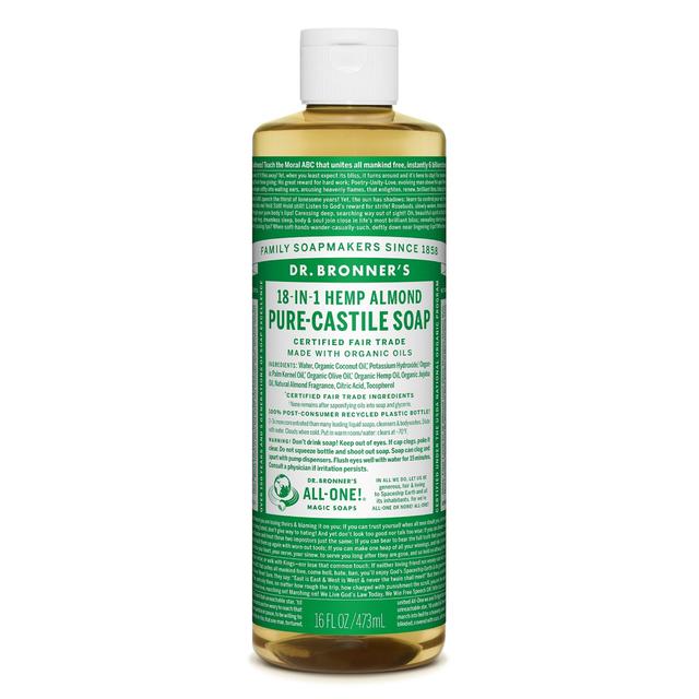 Dr. Bronner's Almond Organic Multi-Purpose Castile Liquid Soap Make Up & Beauty Accessories M&S   