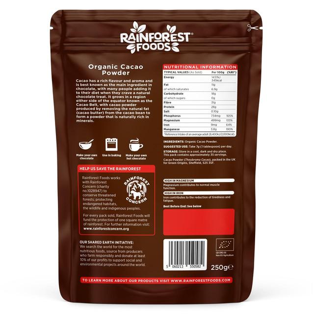 Rainforest Foods Organic Peruvian Cacao Powder