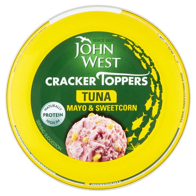 John West Cracker Topper Mayo Sweetcorn Food Cupboard M&S   