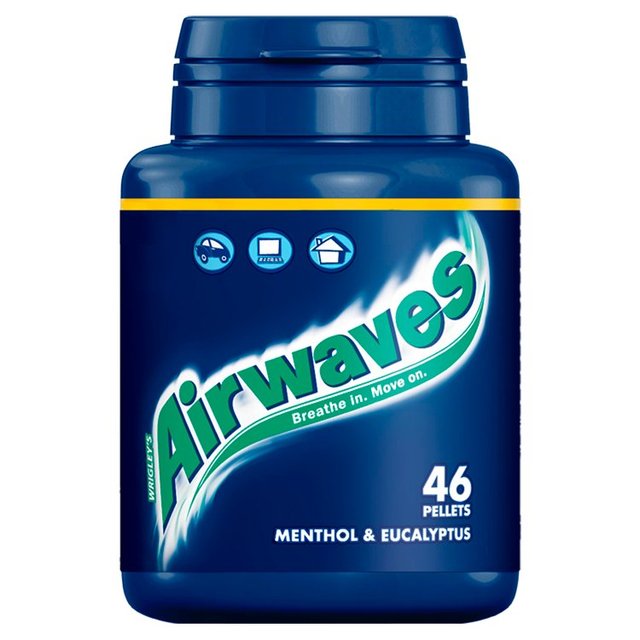 Wrigley's Airwaves Menthol & Eucalyptus Sugar Free Chewing Gum Bottle