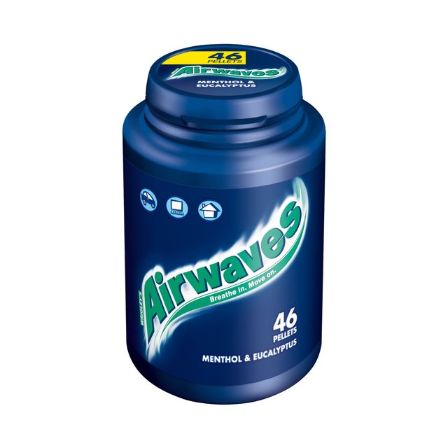 Wrigley's Airwaves Menthol & Eucalyptus Sugar Free Chewing Gum Bottle