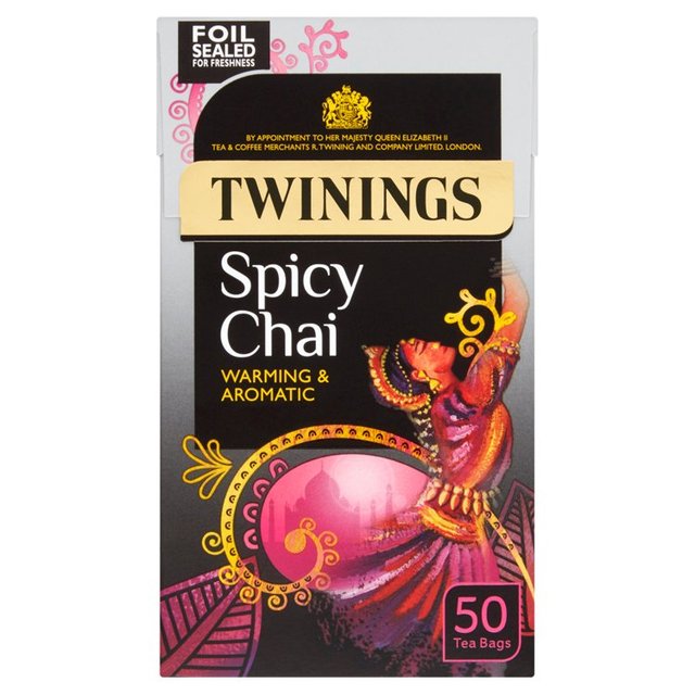 Twinings Spicy Chai Tea, 50 Tea Bags Food Cupboard M&S   