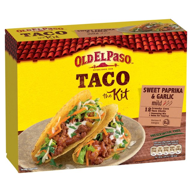 Old El Paso Mexican Sweet Paprika & Garlic Taco Kit with Shells WORLD FOODS M&S Default Title  