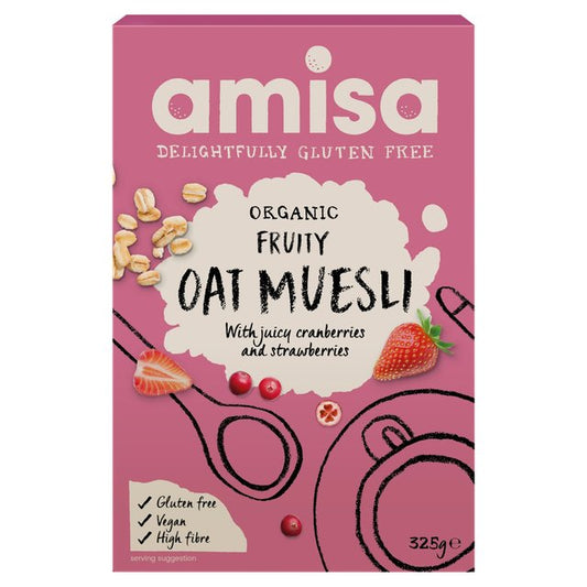 Amisa Organic Gluten Free Fruity Oat Muesli Cereals M&S Default Title  