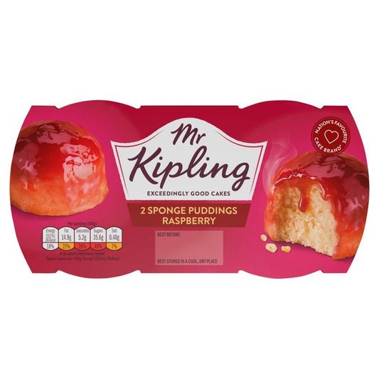 Mr Kipling Raspberry Sponge Puddings Sugar & Home Baking M&S   