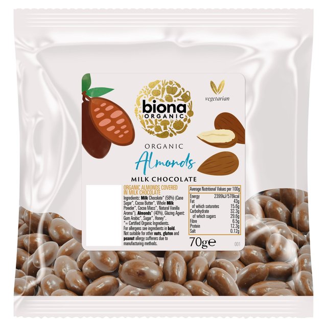 Biona Organic Almonds Milk Chocolate Free from M&S Default Title  