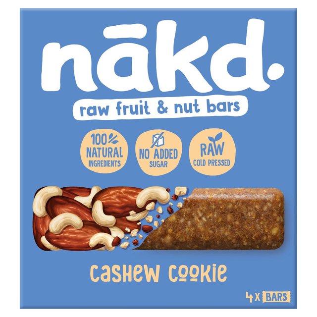 Nakd Cashew Cookie Fruit & Nut Bars Food Cupboard M&S   