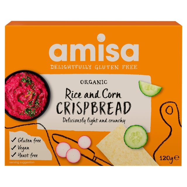 Amisa Organic Gluten Free Rice & Corn Crispbread Food Cupboard M&S Default Title  