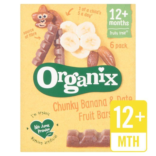 Organix Banana & Date Organic Fruit Bars, 12 mths+ Multipack Food Cupboard M&S   