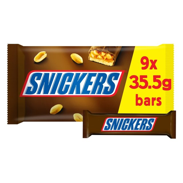 Snickers Caramel, Nougat, Peanuts & Milk Chocolate Snack Bars Multipack