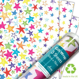 Painted Stars Gift Wrap Sheets Miscellaneous M&S   