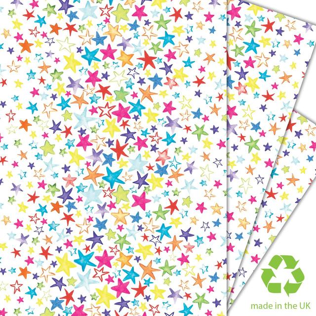 Painted Stars Gift Wrap Sheets