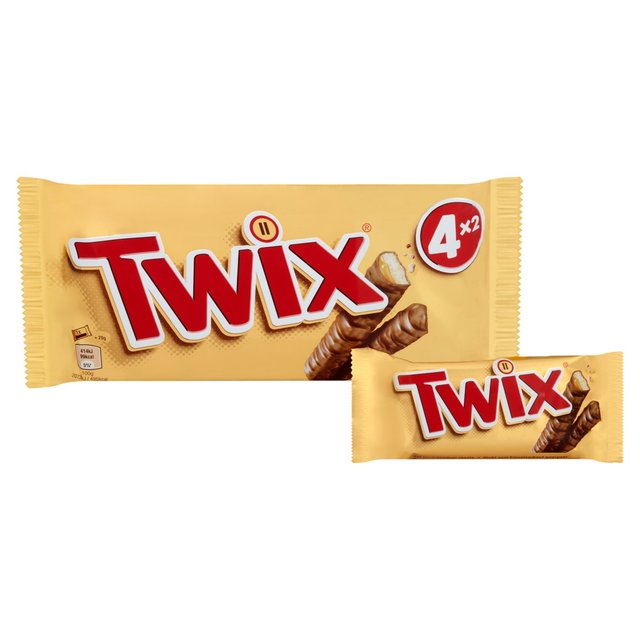 Twix Caramel & Milk Chocolate Fingers Biscuit Twin Snack Bars Multipack