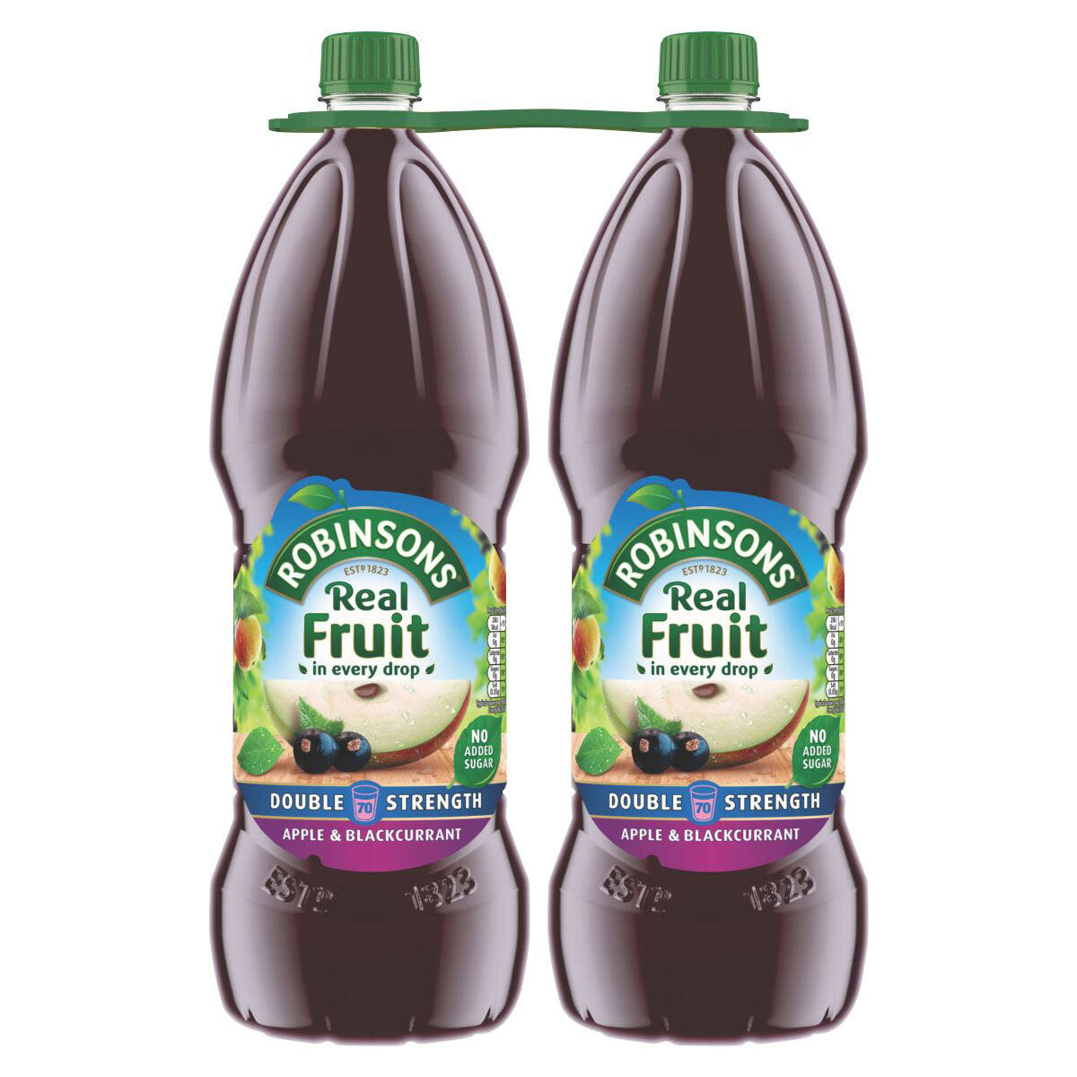 Robinsons Real Fruit Double Strength Apple & Blackcurrant Squash, 2 x 1.75L - McGrocer