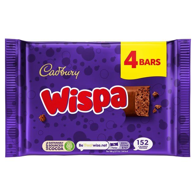 Cadbury Wispa Chocolate Bar Multipack Food Cupboard M&S Default Title  