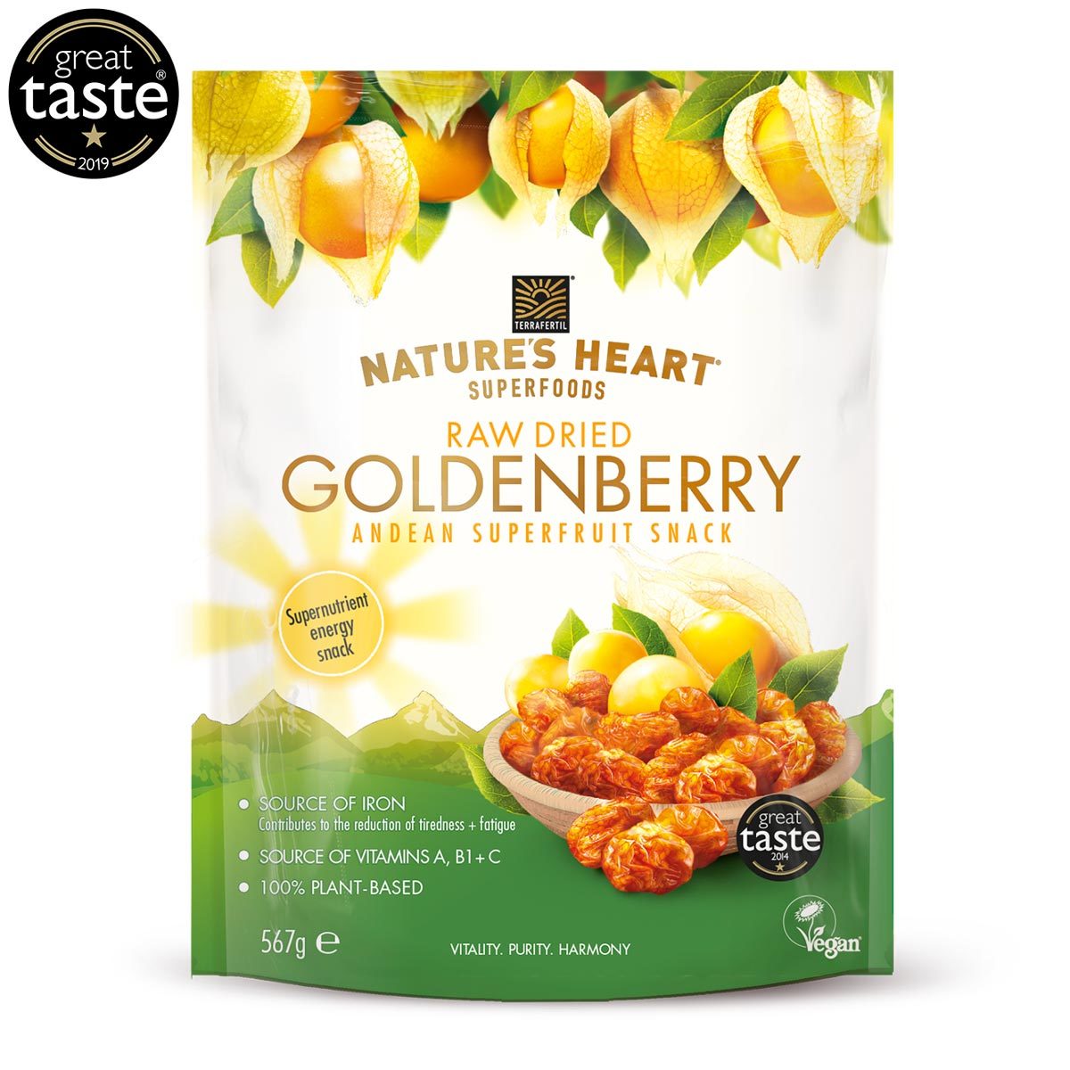 Nature's Heart Raw Dried Goldenberry, 567g - McGrocer