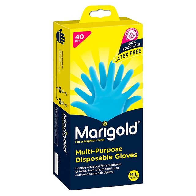 Marigold Extra Safe Disposable Latex & Powder Free Gloves M/L Food Safe