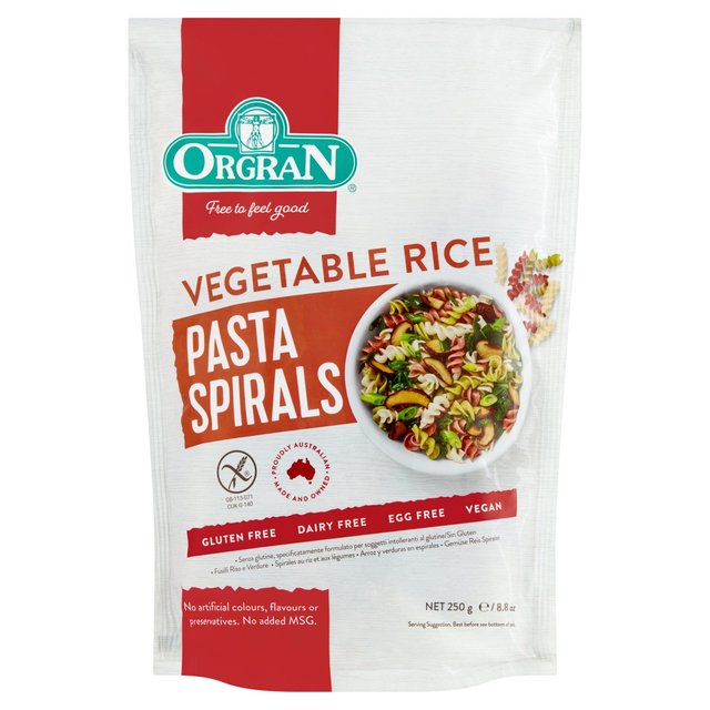 Orgran Gluten Free Vegetable Rice Pasta Spirals Free from M&S Default Title  