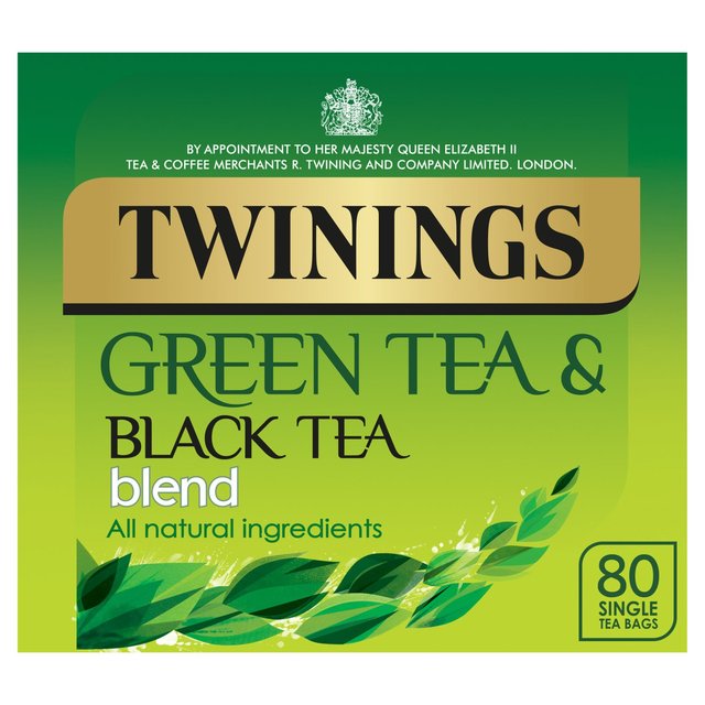 Twinings Green Tea & Black Tea Blend, 80 Tea Bags GOODS M&S   