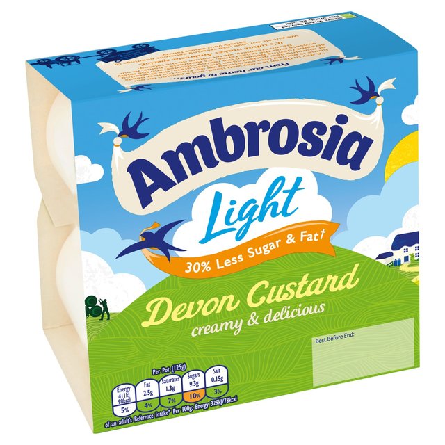 Ambrosia Light Custard Pots Food Cupboard M&S   