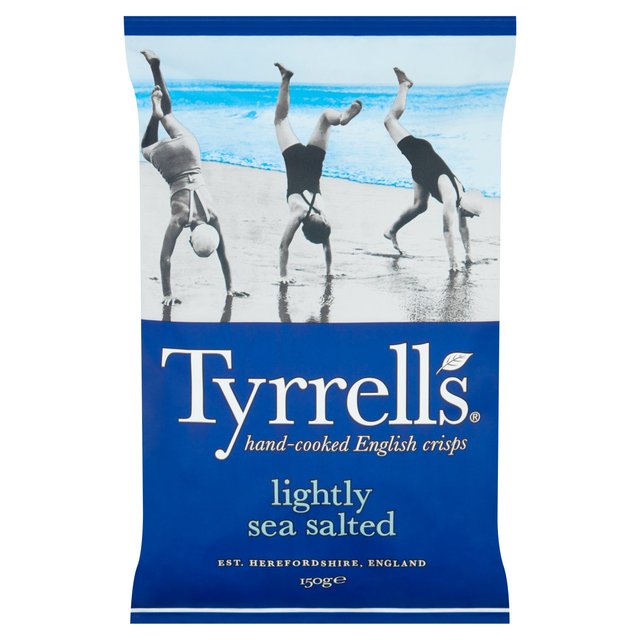 Tyrrells Lightly Sea Salted Sharing Crisps Food Cupboard M&S   