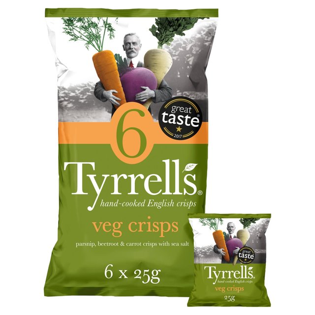 Tyrrells Sea Salted Veg Multipack Crisps Food Cupboard M&S   