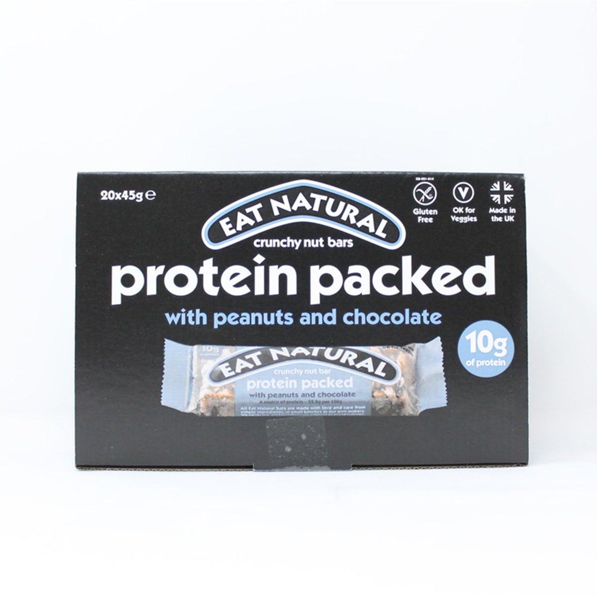 Eat Natural Protein Peanut & Chocolate Bars, 20 x 45g Snacks Costco UK   